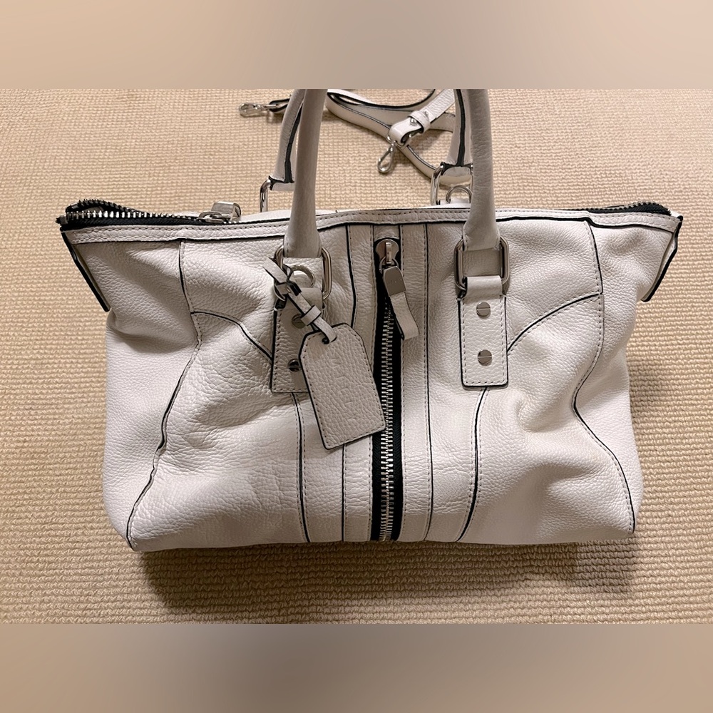 Milly White Leather Bag
